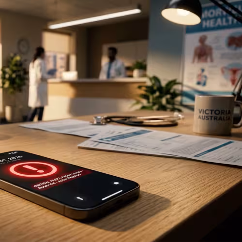 Mobile phone with alert on the screen